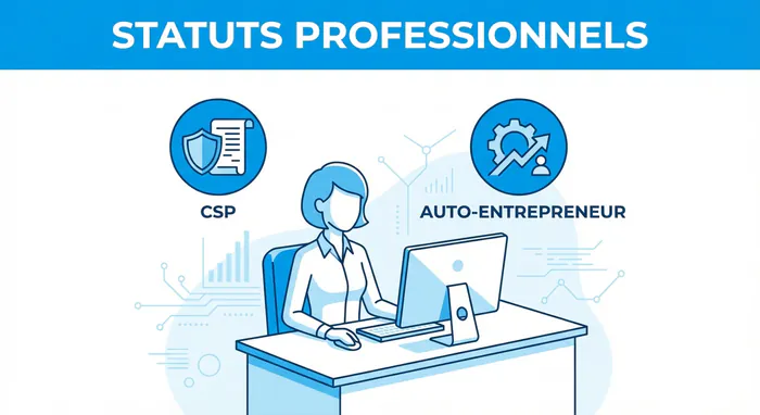 Autoentrepreneur et CSP : Guide 2026 - CSP : Cumulez 100% de vos revenus - Auto-entrepreneur sous CSP : Attention au piège Freelance gérant son passage du CSP au statut d'auto-entrepreneur.