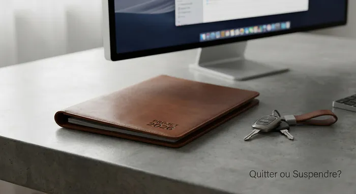 Congé création d'entreprise : guide complet 2026 - Créer sa boîte sans risque : le guide ultime - Comment lancer son entreprise sans démissionner ? Dossier Projet 2026 et clés sur un bureau